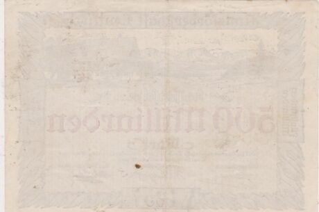 Реверс банкноты 50000000000000 marek Oberamt Leutkirch (Niemcy) 1923