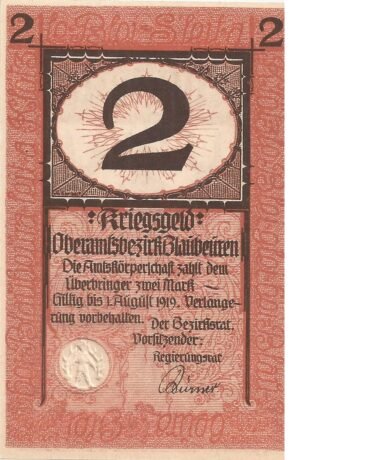 Аверс банкноты 2 marki (Niemcy)