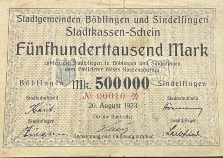 Аверс банкноты 500000 marek (Niemcy) 1923