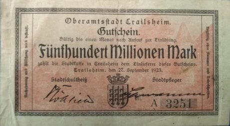 Аверс банкноты 500 000 000 marek (Niemcy) 1923