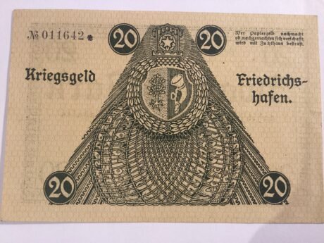 Реверс банкноты 20 marek (Niemcy) 1918