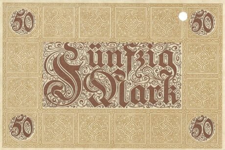 Реверс банкноты 50 marek (Niemcy) 1918
