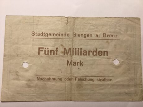 Реверс банкноты 5 000 000 000 marek (Niemcy) 1923