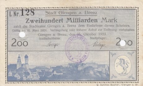 Аверс банкноты 2000000000000 marek (Niemcy) 1923