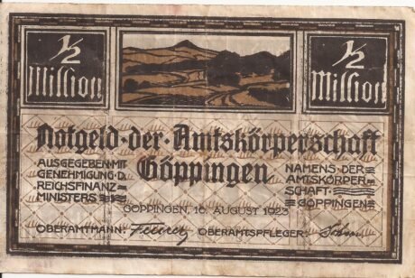 Аверс банкноты 500000 марок (Германия) 1923 года