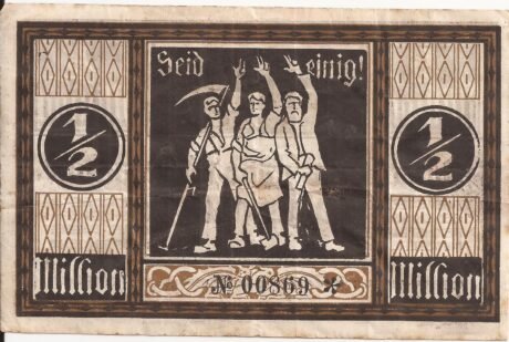 Реверс банкноты 500000 марок (Германия) 1923 года