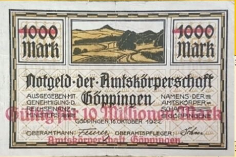 Аверс банкноты 10 000 000 marek (Niemcy) 1923