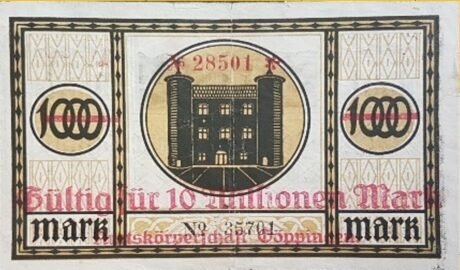 Реверс банкноты 10 000 000 marek (Niemcy) 1923