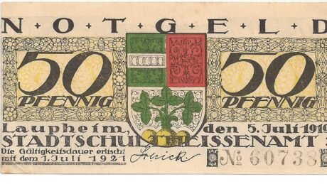 Аверс банкноты 50 fenigów (Niemcy) 1919