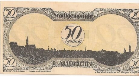 Реверс банкноты 50 fenigów (Niemcy) 1919