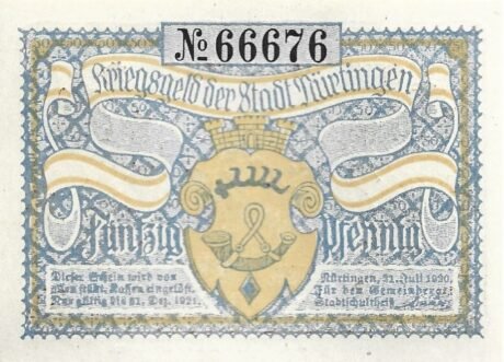 Аверс банкноты 50 fenigów (Niemcy) 1920