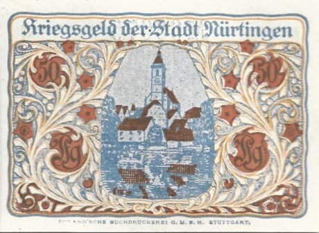 Реверс банкноты 50 fenigów (Niemcy) 1920