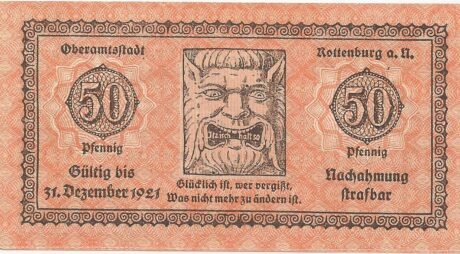 Реверс банкноты 50 пфеннигов (Германия) 1918 года