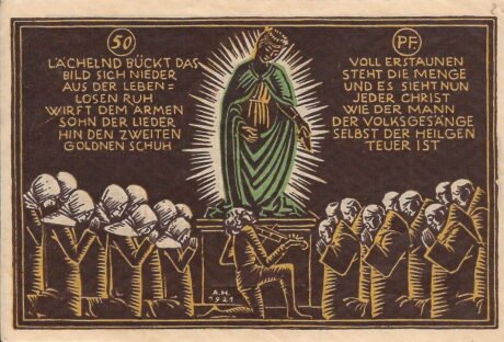 Реверс банкноты 50 fenigów (Niemcy) 1921