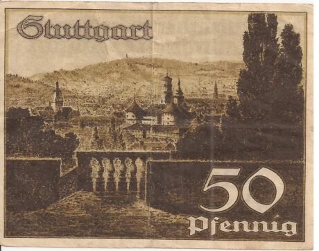 Реверс банкноты 50 fenigów (Niemcy) 1921