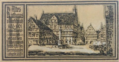 Реверс банкноты 50 fenigów (Niemcy) 1922