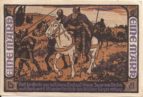 Реверс банкноты znaczek Verein Naturschutzpark/Heidepark (Niemcy) 1921