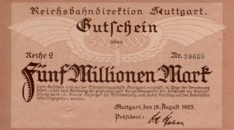 Аверс банкноты 5000000 marek (Niemcy) 1923
