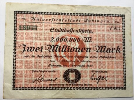 Аверс банкноты 2000000 марок (Германия) 1923 года