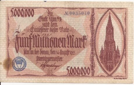 Аверс банкноты 5000000 marek (Niemcy) 1923