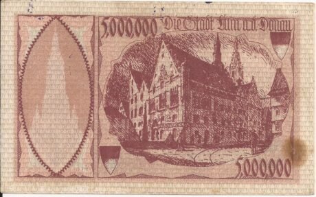 Реверс банкноты 5000000 marek (Niemcy) 1923