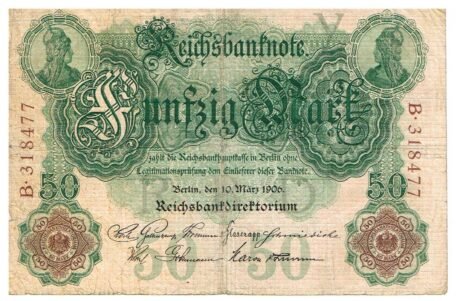 Аверс банкноты 50 марок 