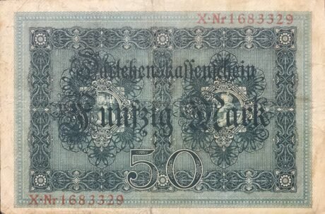 Реверс банкноты 50 марок 