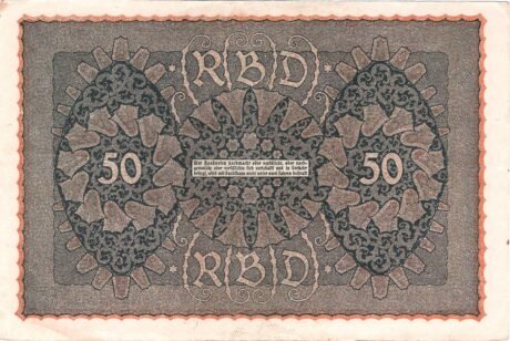 Реверс банкноты 50 марок 