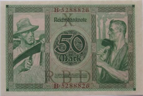 Реверс банкноты 50 marek „Banknot Rzeszy” (Niemcy) 1920