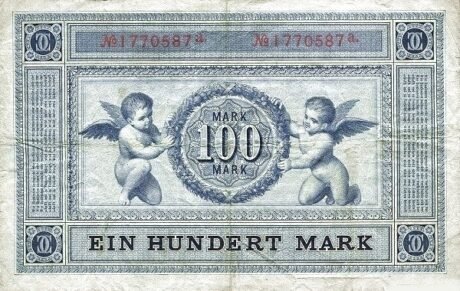 Реверс банкноты 100 марок 