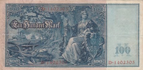 Реверс банкноты 100 марок 
