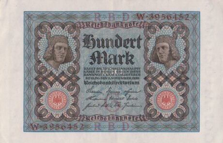 Аверс банкноты 100 марок 