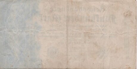 Реверс банкноты 500 marek „Banknot Rzeszy” 1922, wydanie 2 (Niemcy) 1922