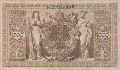 Реверс банкноты 1000 марок 