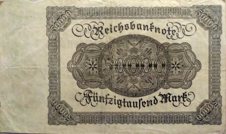 Реверс банкноты 50000 марок 