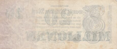 Реверс банкноты 20000000 marek „Banknot Rzeszy” (Niemcy) 1923