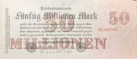 Аверс банкноты 50000000 марок 
