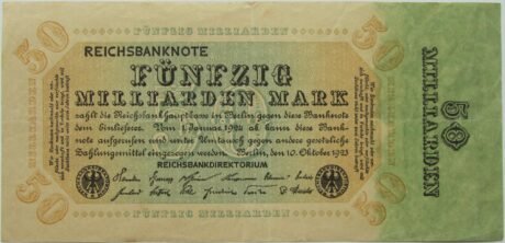 Аверс банкноты 50000000000 марок 