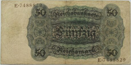 Реверс банкноты 50 рейхсмарок 