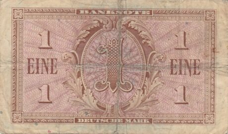 Реверс банкноты 1 marka niemiecka (Niemcy) 1948