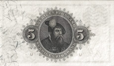 Реверс банкноты 5 крон (Швеция) 1906 года
