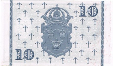 Реверс банкноты 10 крон (Швеция) 1953 года