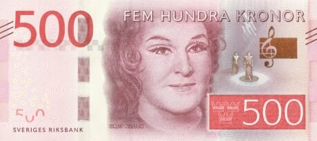 Аверс банкноты 500 крон (Швеция) 2014 года