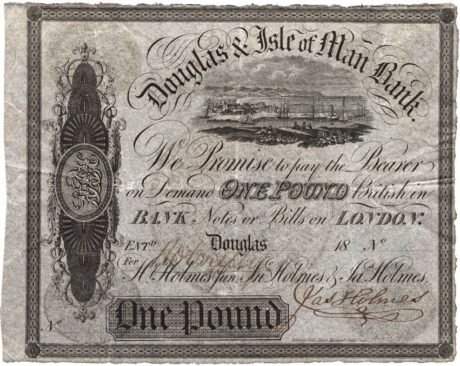 Аверс банкноты 1 фунт Douglas and 