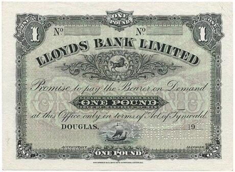 Аверс банкноты 1 фунт 