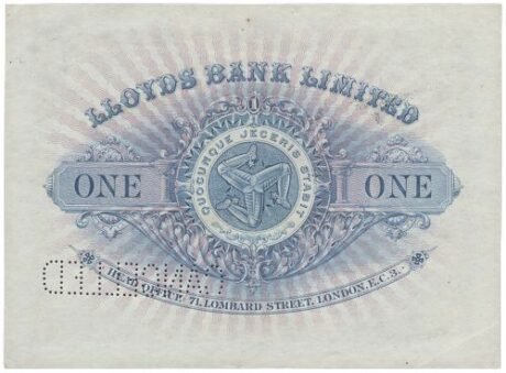 Реверс банкноты 1 фунт 