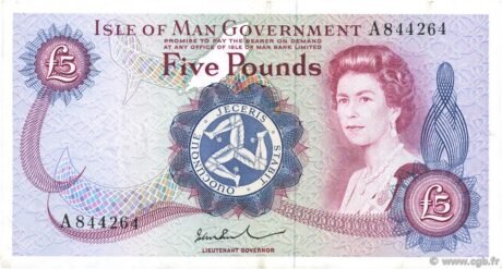 Аверс банкноты 5 фунтов (Великобритания) 1972 года