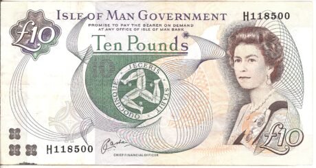 Аверс банкноты 10 funtów – Elżbieta II (Wielka Brytania) 1998