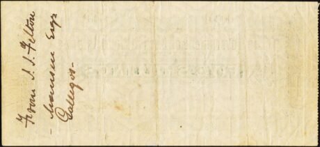 Реверс банкноты 5 шиллингов (Великобритания) 1901 года