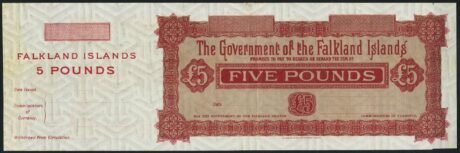 Аверс банкноты 5 фунтов (Великобритания) 1908 года